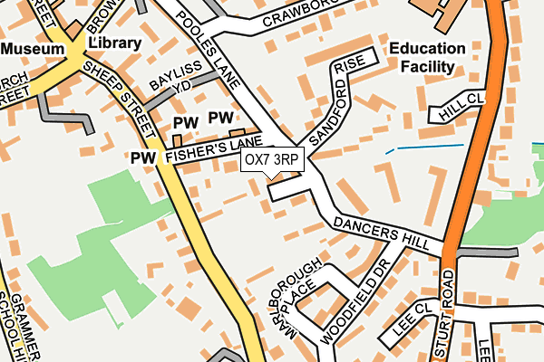 OX7 3RP map - OS OpenMap – Local (Ordnance Survey)