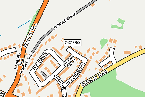 OX7 3RQ map - OS OpenMap – Local (Ordnance Survey)