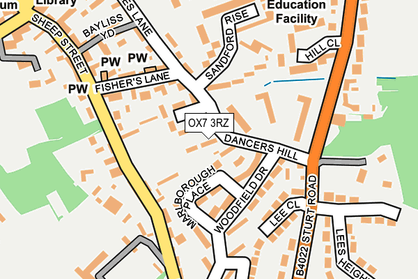 OX7 3RZ map - OS OpenMap – Local (Ordnance Survey)