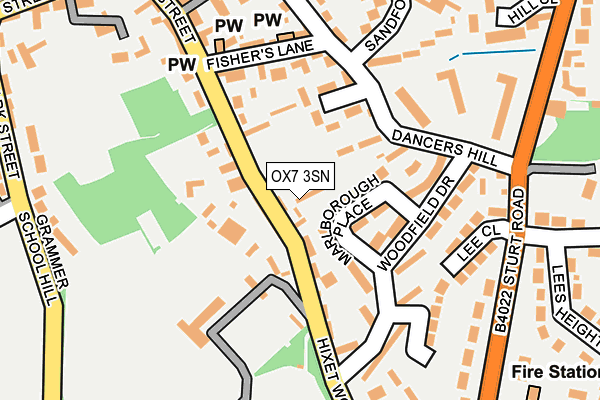 OX7 3SN map - OS OpenMap – Local (Ordnance Survey)