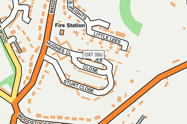 OX7 3SU map - OS OpenMap – Local (Ordnance Survey)