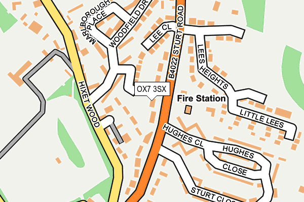 OX7 3SX map - OS OpenMap – Local (Ordnance Survey)
