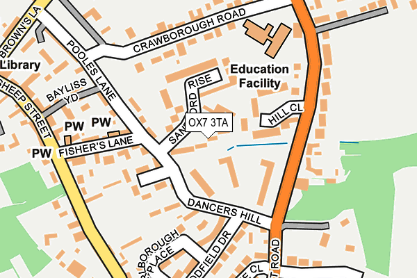 OX7 3TA map - OS OpenMap – Local (Ordnance Survey)