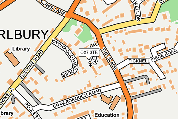 OX7 3TB map - OS OpenMap – Local (Ordnance Survey)