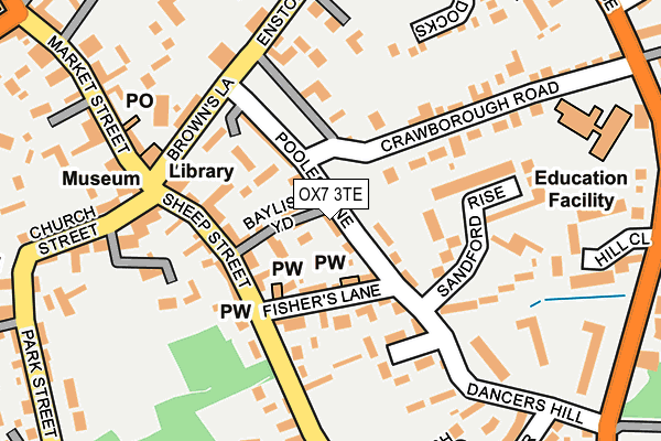 OX7 3TE map - OS OpenMap – Local (Ordnance Survey)