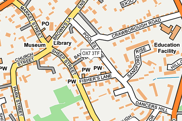 OX7 3TF map - OS OpenMap – Local (Ordnance Survey)