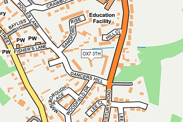 OX7 3TH map - OS OpenMap – Local (Ordnance Survey)