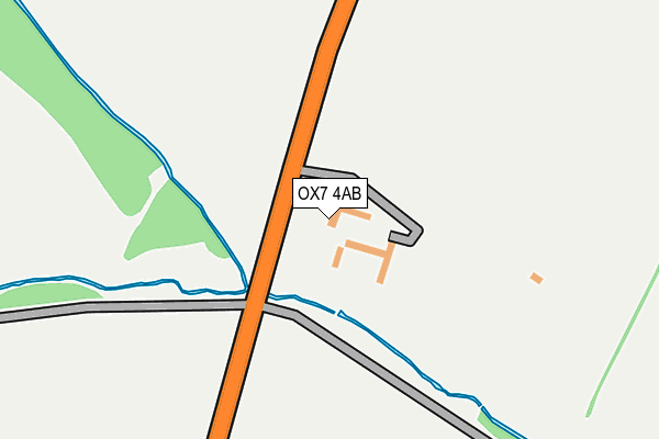 OX7 4AB map - OS OpenMap – Local (Ordnance Survey)