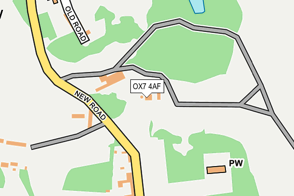 OX7 4AF map - OS OpenMap – Local (Ordnance Survey)