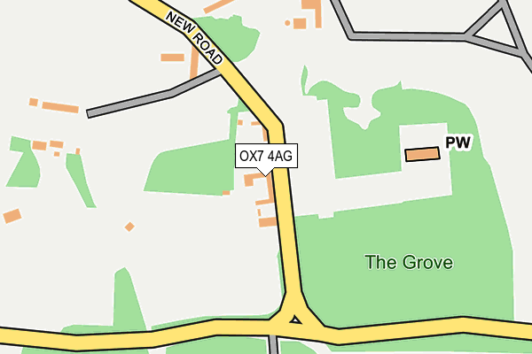 OX7 4AG map - OS OpenMap – Local (Ordnance Survey)