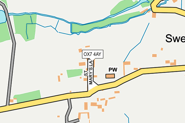 OX7 4AY map - OS OpenMap – Local (Ordnance Survey)