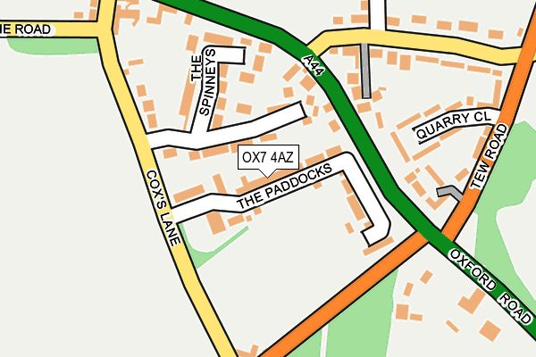 OX7 4AZ map - OS OpenMap – Local (Ordnance Survey)