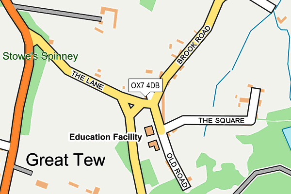 OX7 4DB map - OS OpenMap – Local (Ordnance Survey)