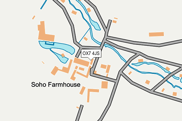 OX7 4JS map - OS OpenMap – Local (Ordnance Survey)