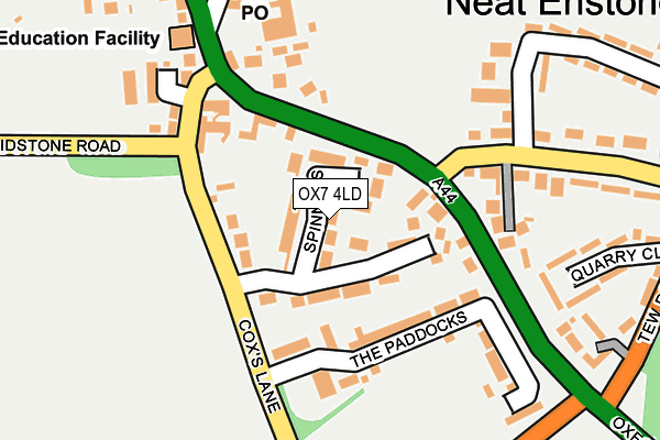 OX7 4LD map - OS OpenMap – Local (Ordnance Survey)