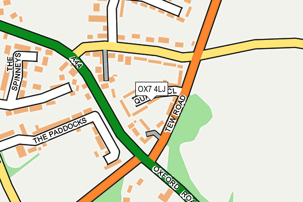 OX7 4LJ map - OS OpenMap – Local (Ordnance Survey)