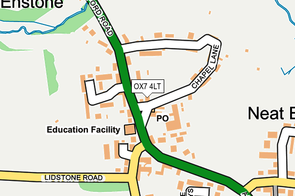 OX7 4LT map - OS OpenMap – Local (Ordnance Survey)