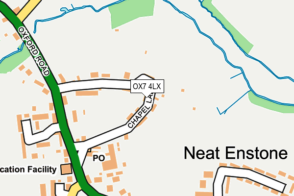 OX7 4LX map - OS OpenMap – Local (Ordnance Survey)