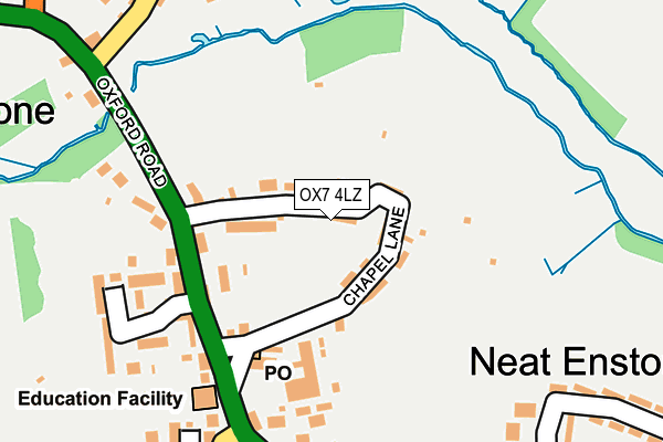OX7 4LZ map - OS OpenMap – Local (Ordnance Survey)