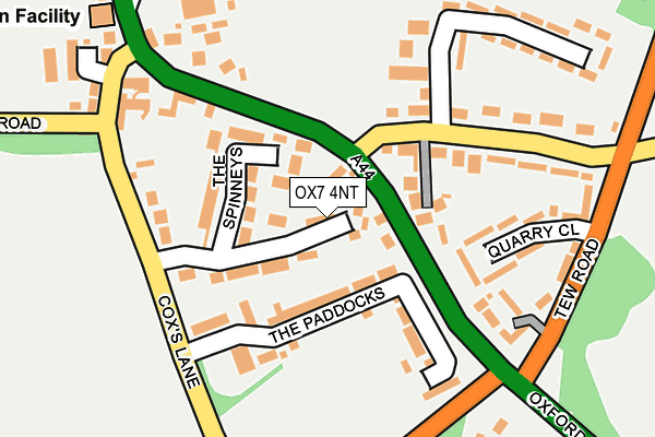 OX7 4NT map - OS OpenMap – Local (Ordnance Survey)