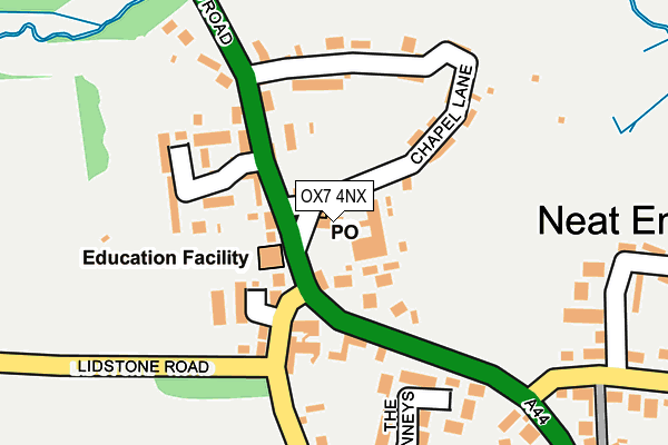 OX7 4NX map - OS OpenMap – Local (Ordnance Survey)