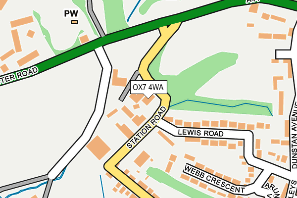 OX7 4WA map - OS OpenMap – Local (Ordnance Survey)