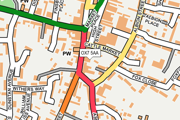 OX7 5AA map - OS OpenMap – Local (Ordnance Survey)