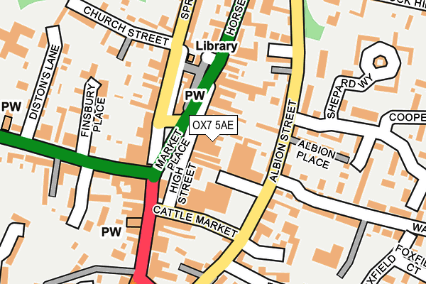 OX7 5AE map - OS OpenMap – Local (Ordnance Survey)