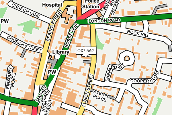 OX7 5AG map - OS OpenMap – Local (Ordnance Survey)