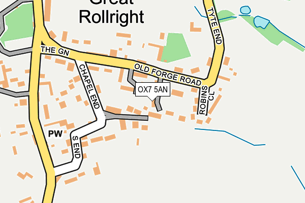 OX7 5AN map - OS OpenMap – Local (Ordnance Survey)
