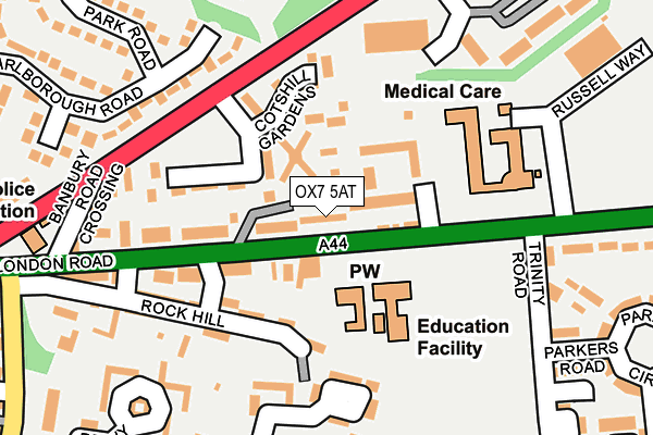 OX7 5AT map - OS OpenMap – Local (Ordnance Survey)