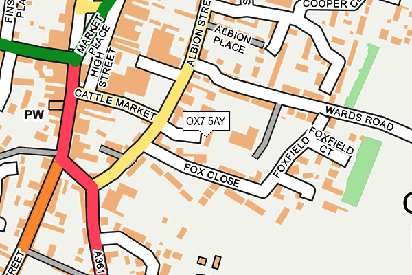 OX7 5AY map - OS OpenMap – Local (Ordnance Survey)