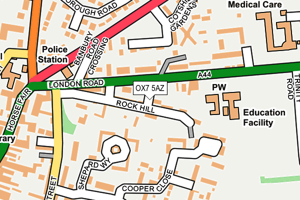 OX7 5AZ map - OS OpenMap – Local (Ordnance Survey)