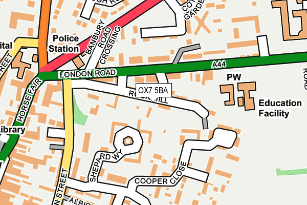OX7 5BA map - OS OpenMap – Local (Ordnance Survey)
