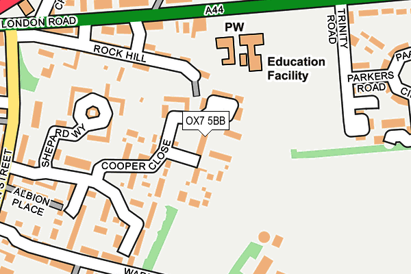 OX7 5BB map - OS OpenMap – Local (Ordnance Survey)