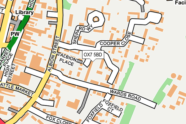 OX7 5BD map - OS OpenMap – Local (Ordnance Survey)
