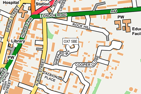 OX7 5BE map - OS OpenMap – Local (Ordnance Survey)