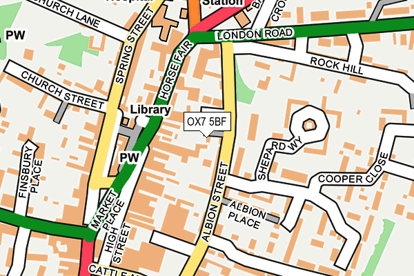 OX7 5BF map - OS OpenMap – Local (Ordnance Survey)