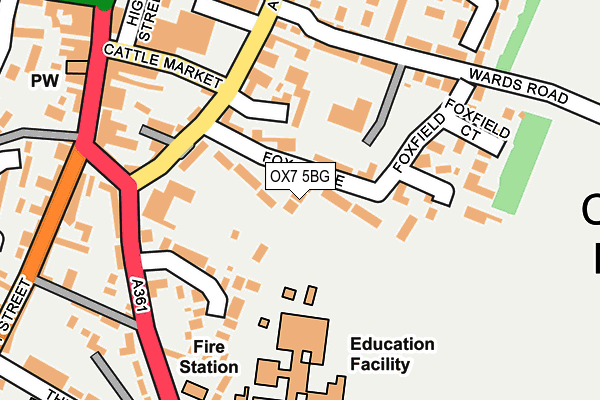 OX7 5BG map - OS OpenMap – Local (Ordnance Survey)