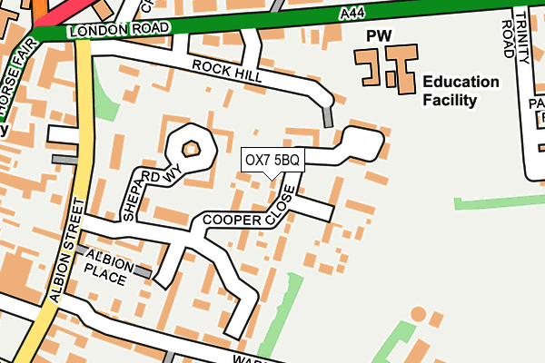 OX7 5BQ map - OS OpenMap – Local (Ordnance Survey)