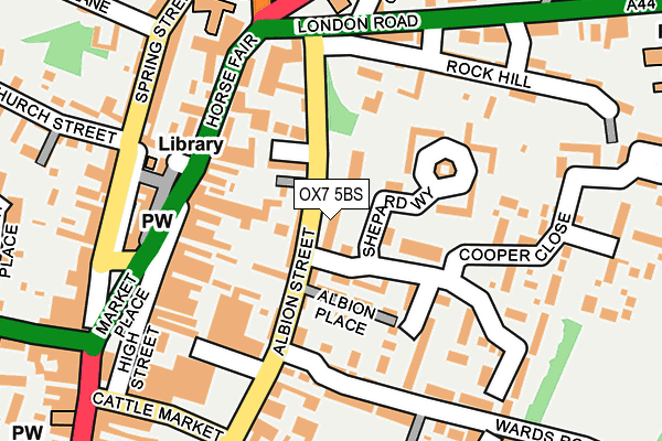 OX7 5BS map - OS OpenMap – Local (Ordnance Survey)