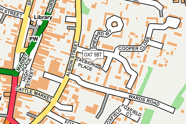 OX7 5BT map - OS OpenMap – Local (Ordnance Survey)