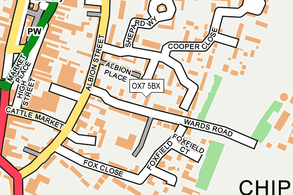OX7 5BX map - OS OpenMap – Local (Ordnance Survey)
