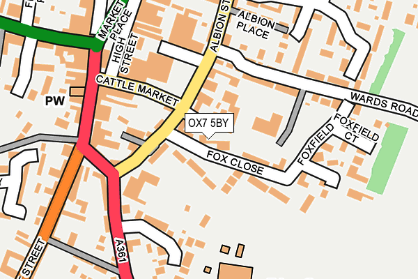 OX7 5BY map - OS OpenMap – Local (Ordnance Survey)