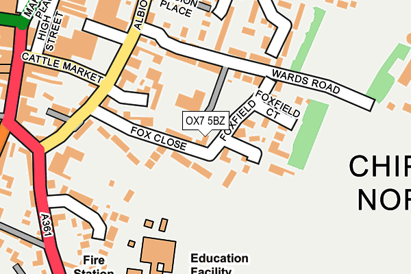 OX7 5BZ map - OS OpenMap – Local (Ordnance Survey)