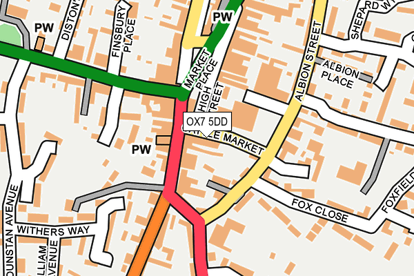 OX7 5DD map - OS OpenMap – Local (Ordnance Survey)
