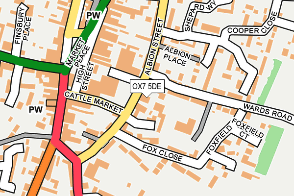 OX7 5DE map - OS OpenMap – Local (Ordnance Survey)