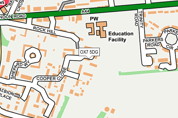 OX7 5DG map - OS OpenMap – Local (Ordnance Survey)