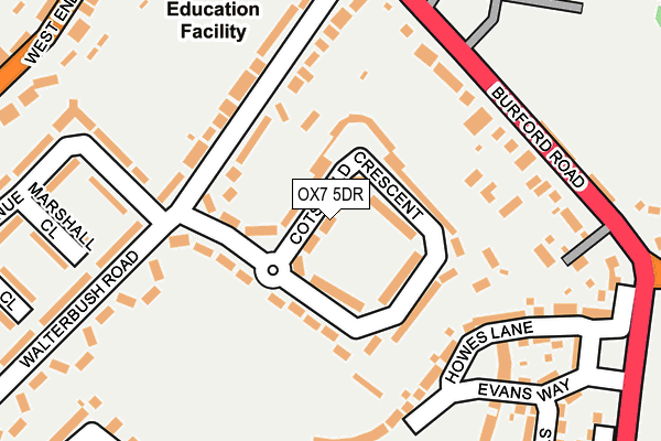 OX7 5DR map - OS OpenMap – Local (Ordnance Survey)