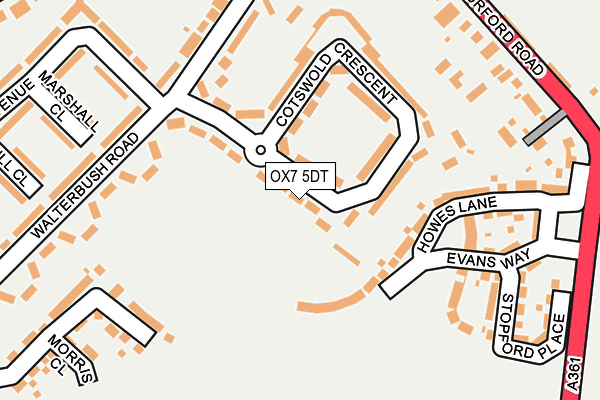 OX7 5DT map - OS OpenMap – Local (Ordnance Survey)